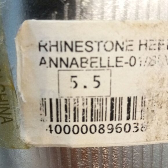 Shiekh Women's Annabelle Silver Shiny Bling Rhinestones Stiletto Heel Size 5.5 - Picture 6 of 11